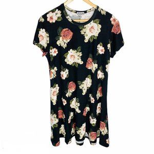 J for Justify Black Floral Casual Dress Women XL
